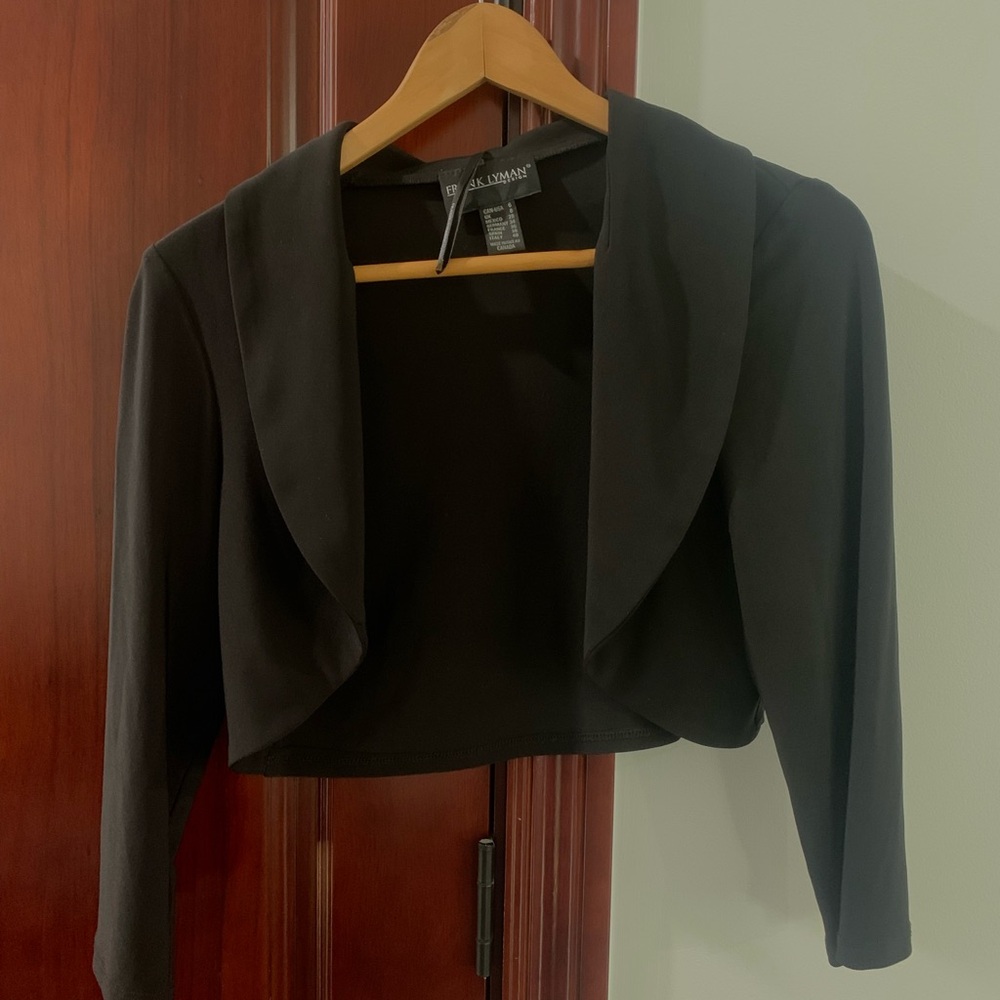 Frank Lyman Design Black Blazer Elegant Suit Jacket